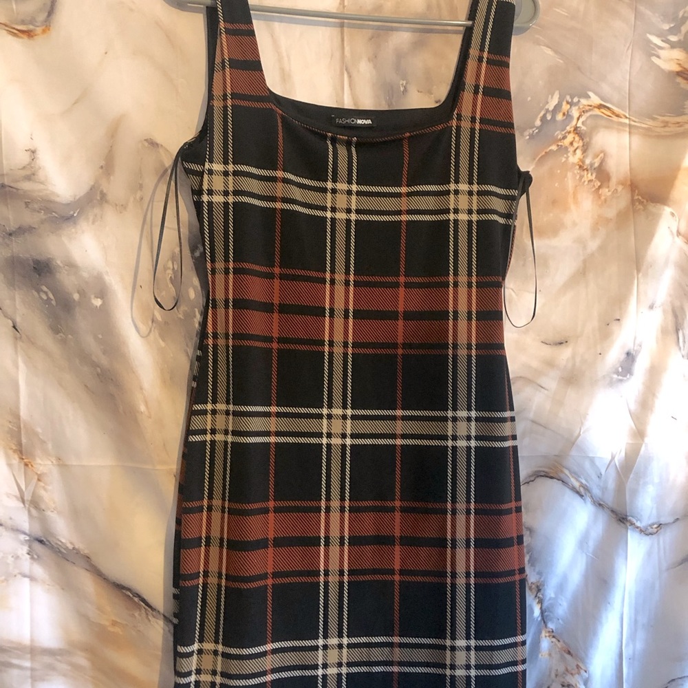 Plaid mini dress from fashion nova